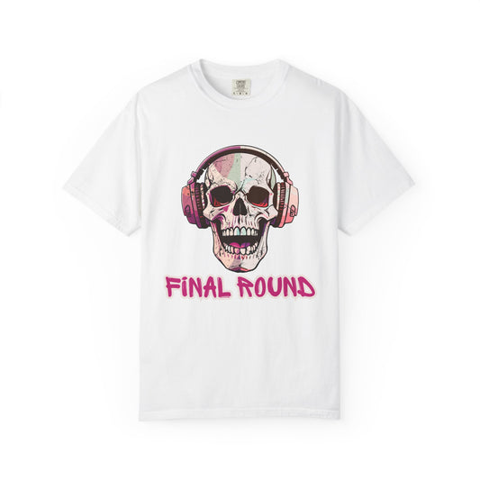 Final Round Skull Tee — Skull with Headphones Graphic T‑Shirt
