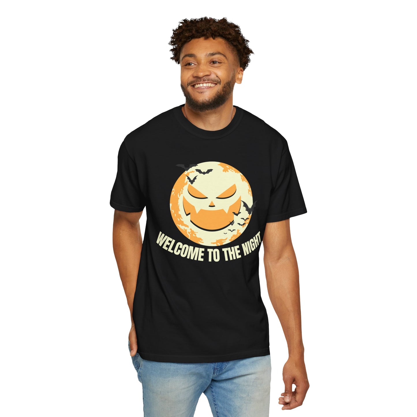 Welcome to the Night T-Shirt – Creepy Moon Graphic Tee
