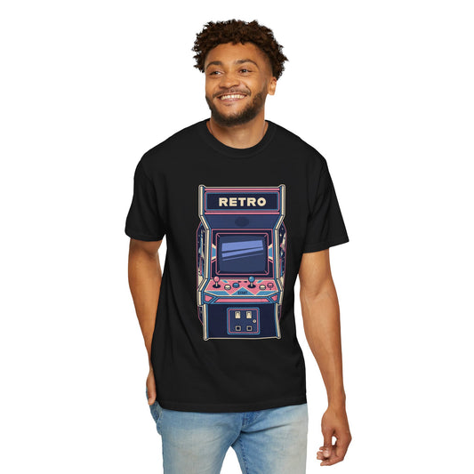 Retro Arcade T-Shirt — Vintage Gaming Cabinet Graphic