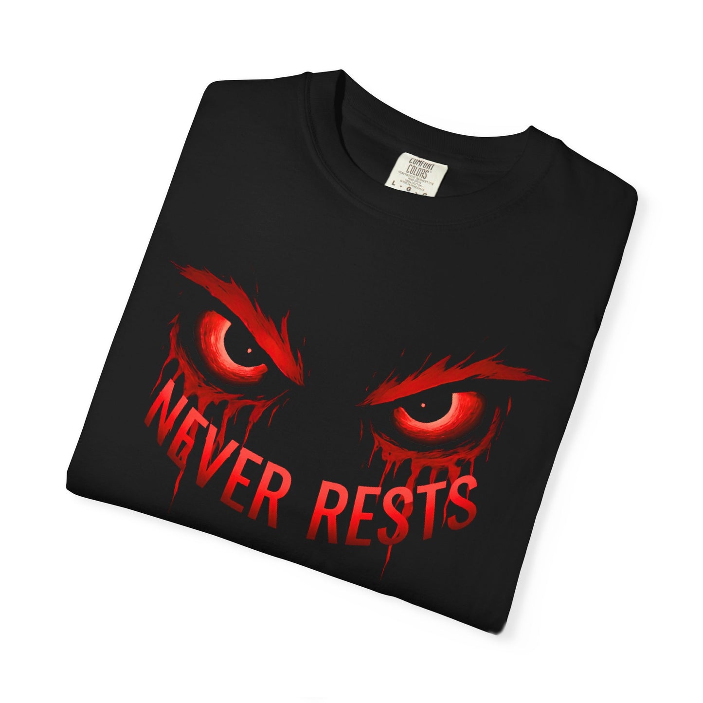 NEVER RESTS — Red Eyes T-shirt