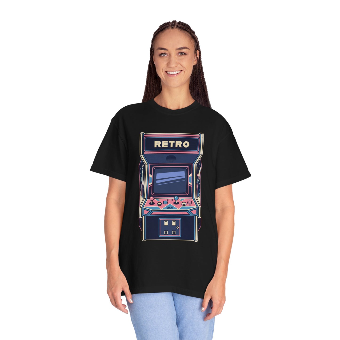 Retro Arcade T-Shirt — Vintage Gaming Cabinet Graphic