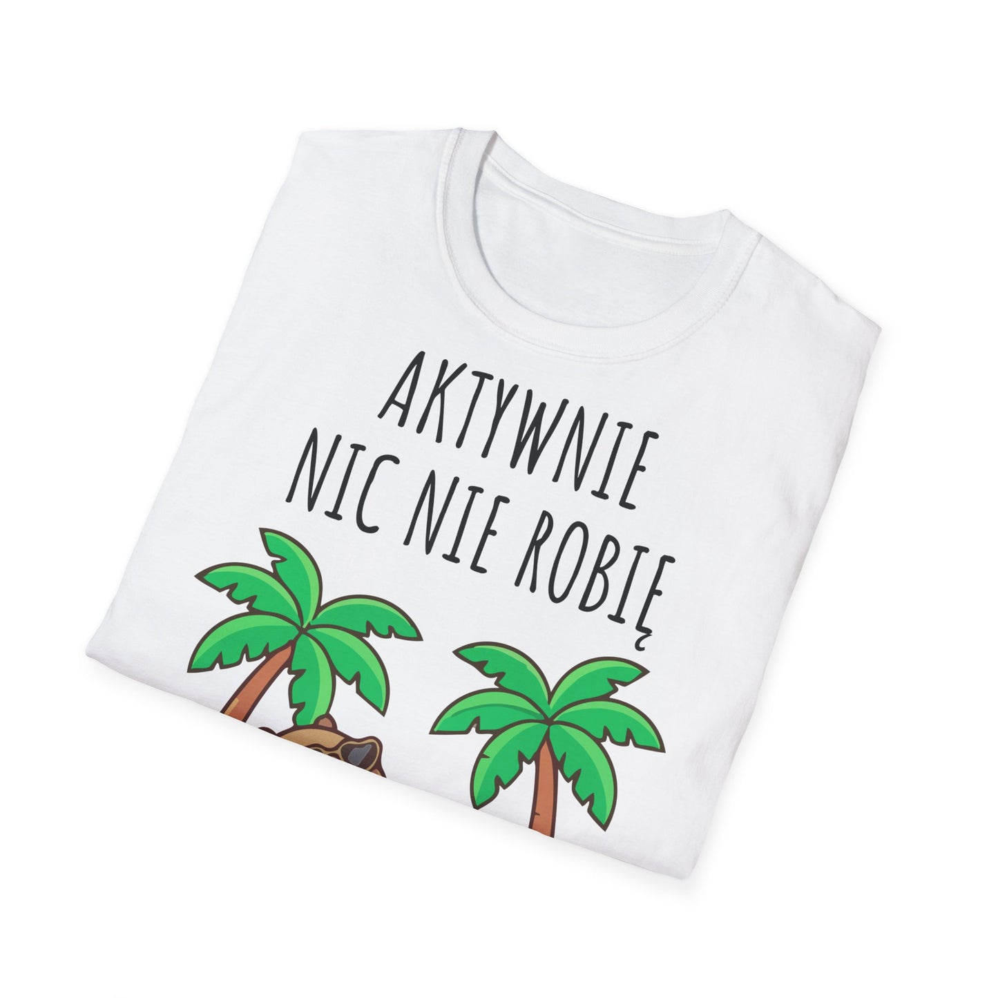 Aktywnie Nic Nie Robię – Śmieszna Koszulka z Kapibarą
