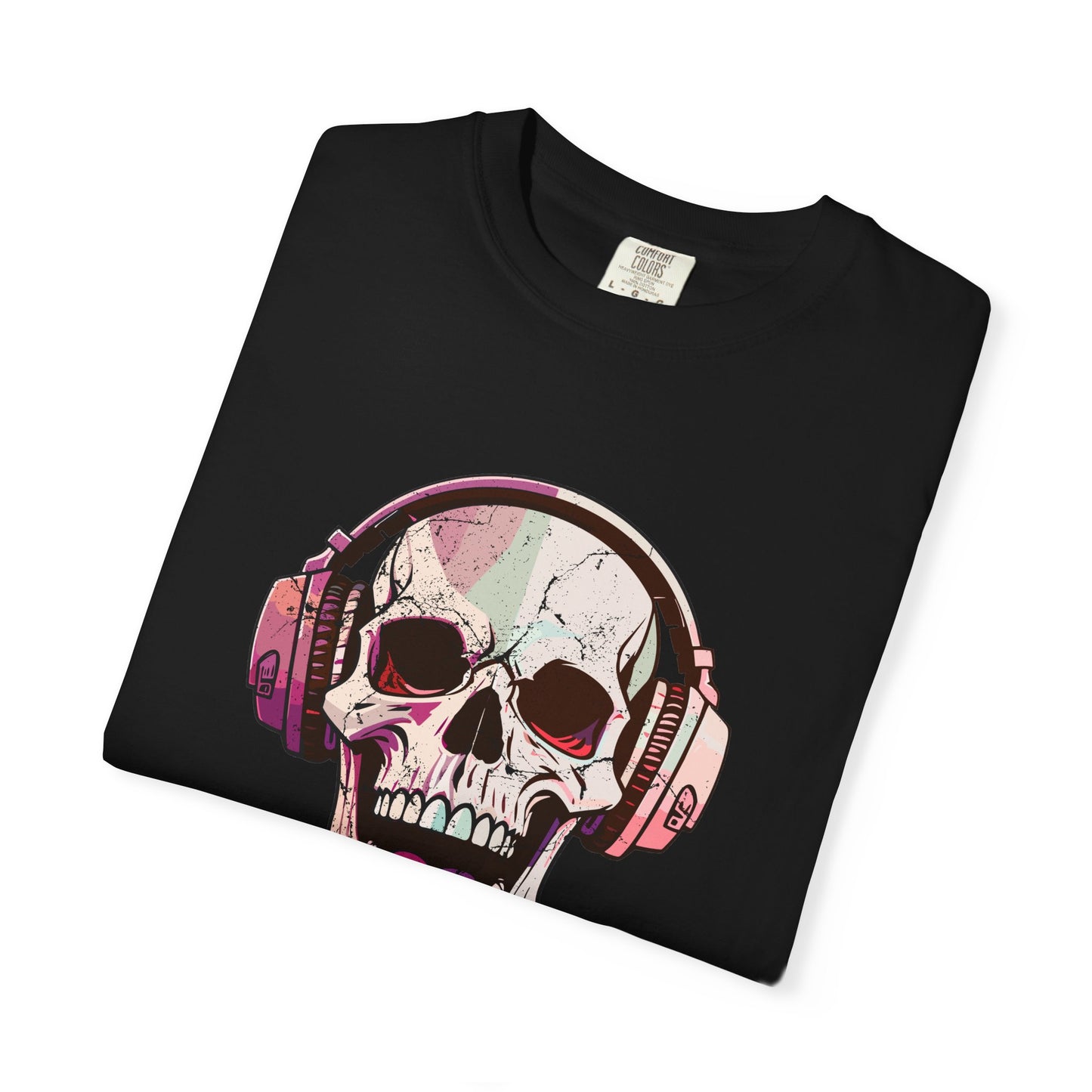 Final Round Skull Tee — Skull with Headphones Graphic T‑Shirt