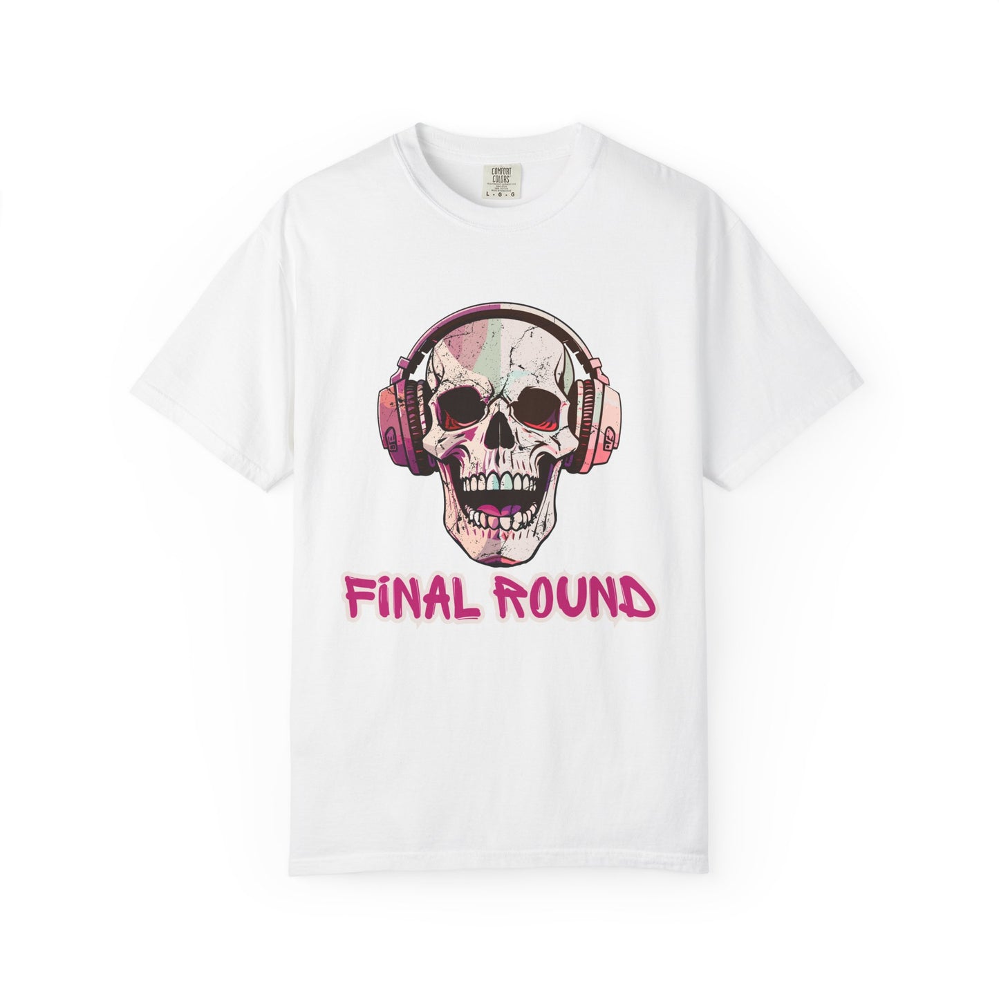 Final Round Skull Tee — Skull with Headphones Graphic T‑Shirt