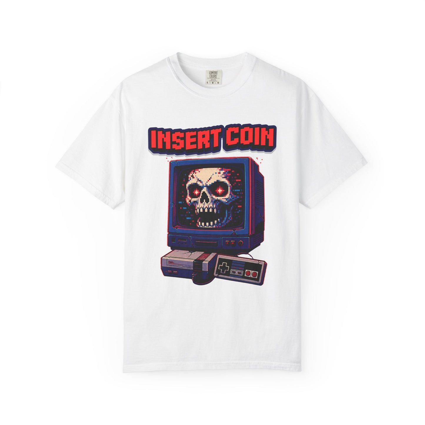 Insert Coin Skull Retro Gaming T-Shirt