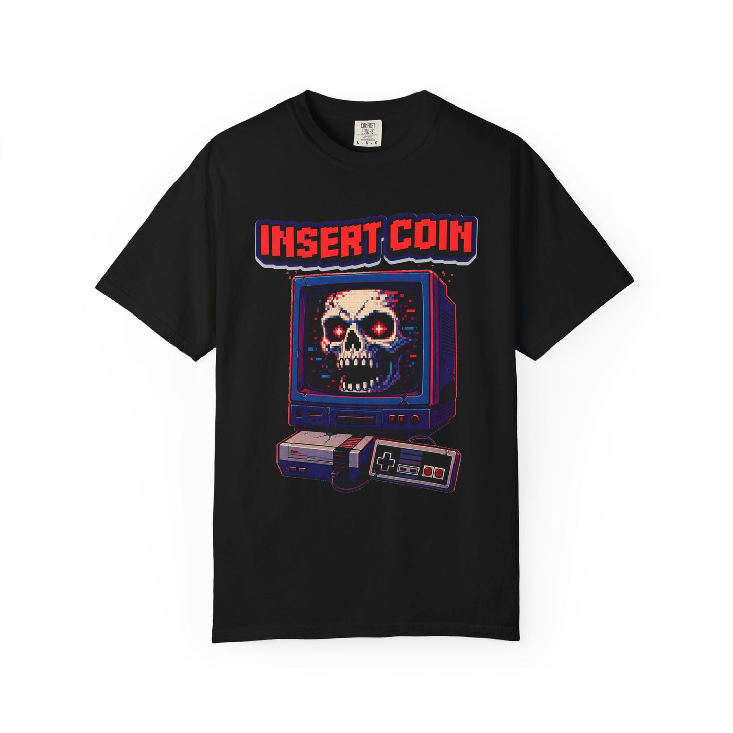 Insert Coin Skull Retro Gaming T-Shirt